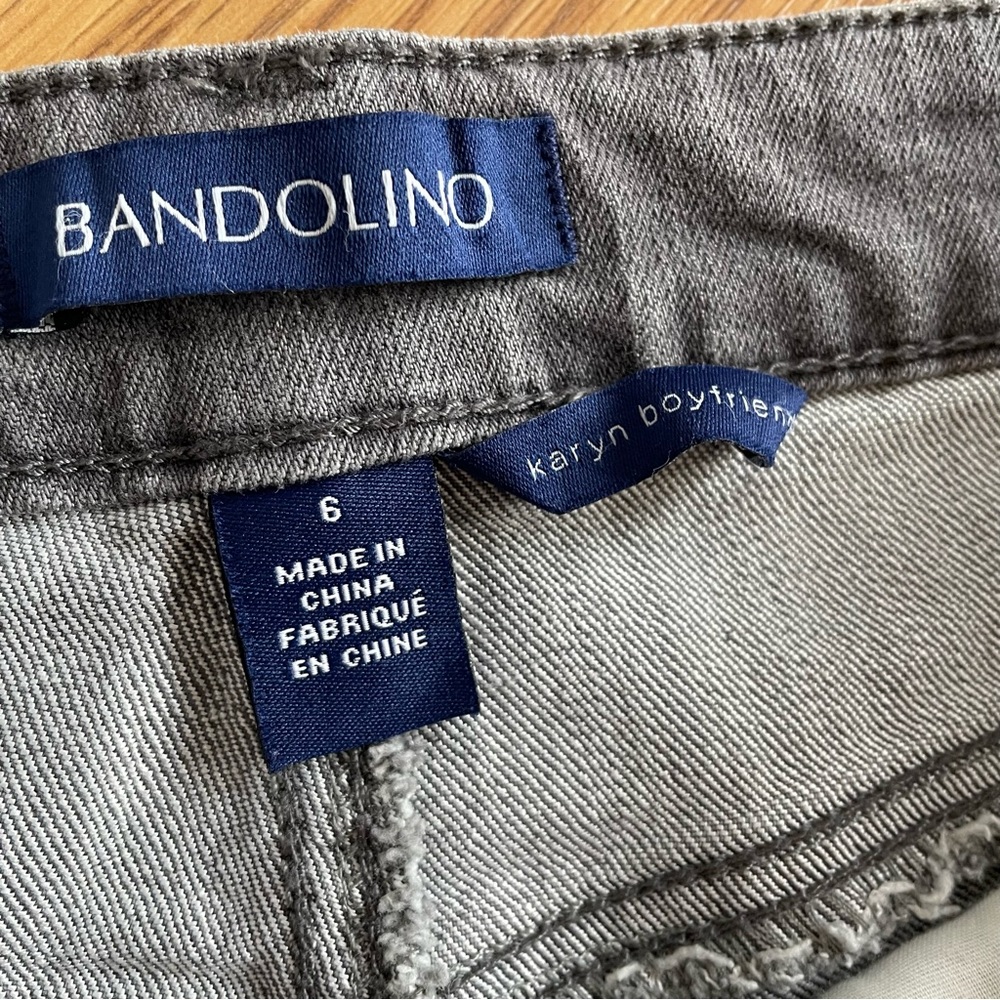 🟢3/$15 BANDOLINO Grey Mid Rise Skinny Jeans - Picture 6 of 7